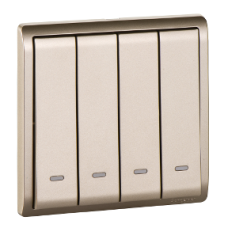 10AX 250V 4G 1W SW W FLUO LOC ,WG